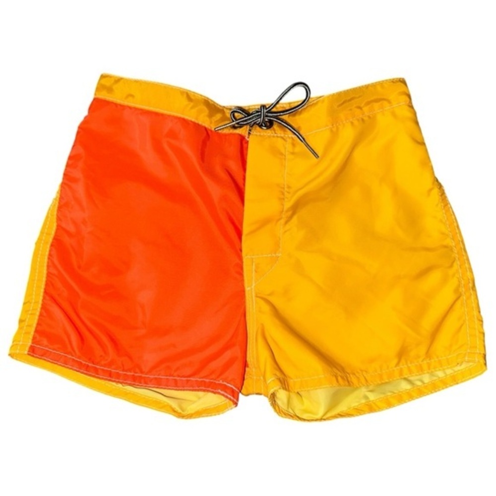 Birdwell Beach Britches Boys Size 22 5 S Yellow Orange Colorblock Board Shorts
